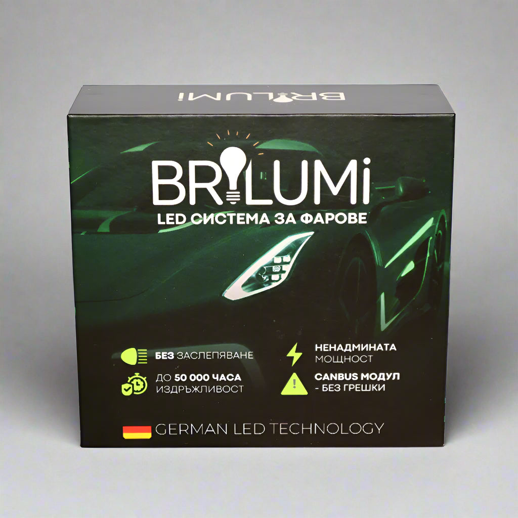 Bi-LED система с лупи за фарове H4 - BRILUMI OPTIX - 100W - CANBUS 6000K