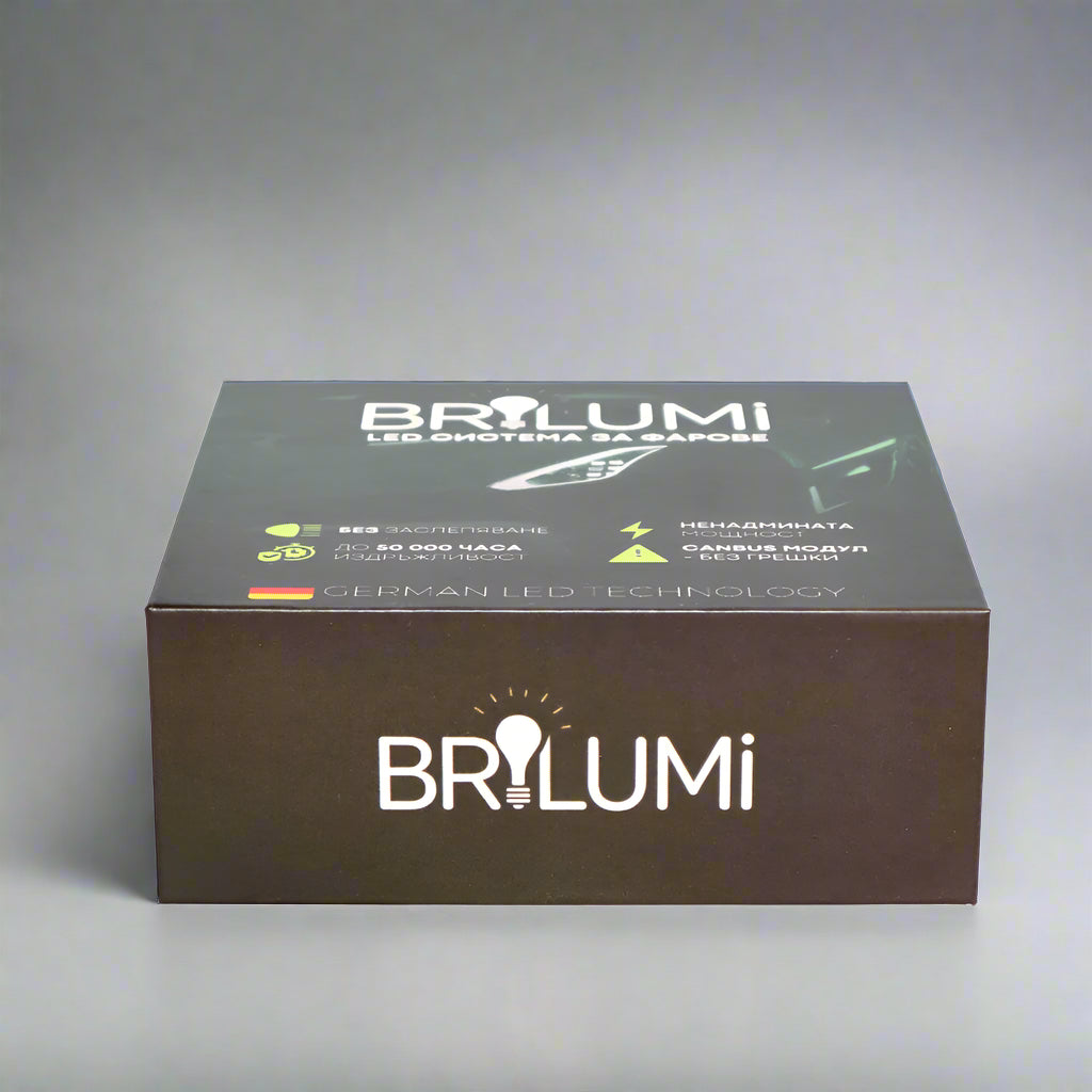 Bi-LED система с лупи за фарове H4 - BRILUMI OPTIX - 100W - CANBUS 6000K