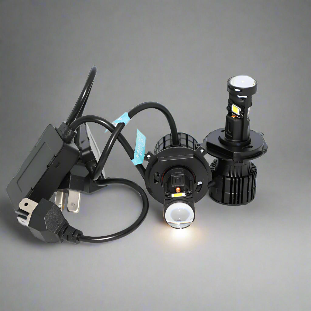 Bi-LED система с лупи за фарове H4 - BRILUMI OPTIX - 100W - CANBUS 6000K