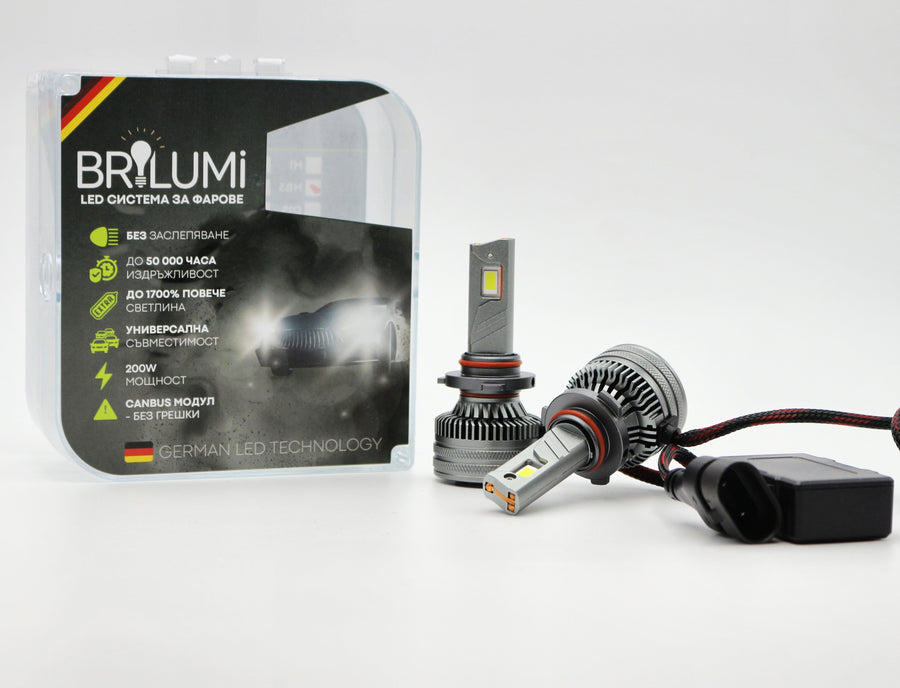 LED система за фарове HB3 - BRILUMI ZENITH - 200W - CANBUS 6000K