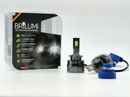 LED система за фарове D4S - BRILUMI XENITE - 100W - CANBUS 6000K