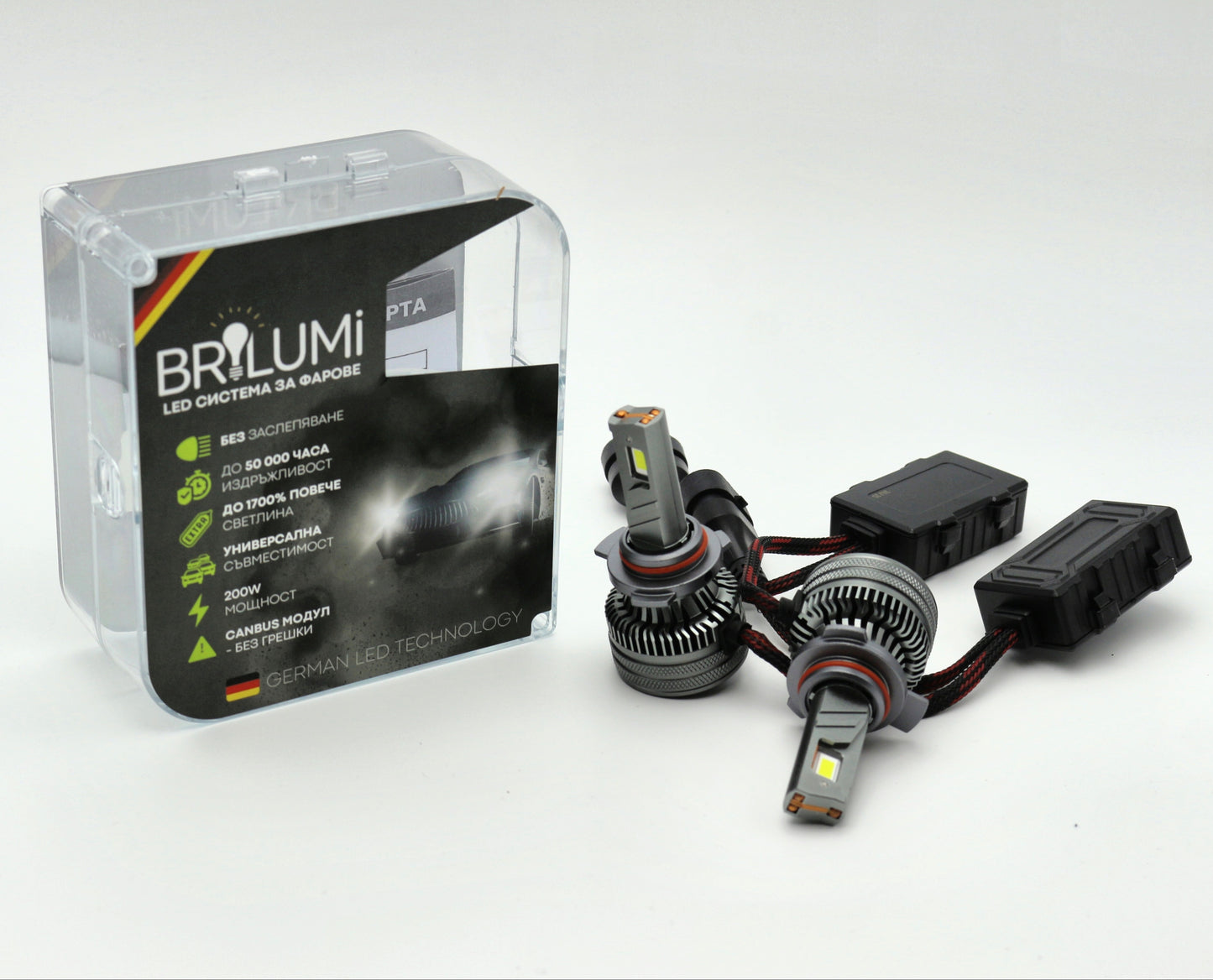 LED система за фарове HIR2 - BRILUMI ZENITH - 200W - CANBUS 6000K