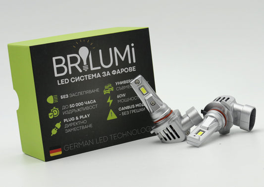 LED система за фарове HB3 - PLUG & PLAY - BRILUMI EVOLVE - 60W - CANBUS 6000K